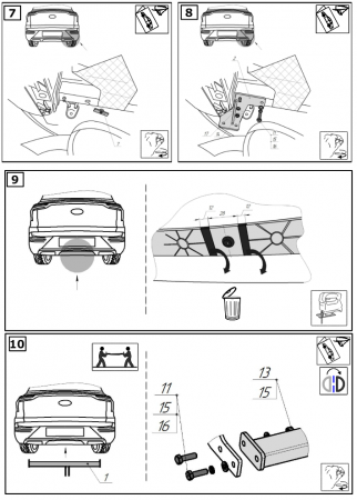 Фаркоп 3328-A Oris на Москвич 3 2022-, JAC JS4 2022-. Необходима подрезка бампера. Тип шара: A. Нагрузки: 1300/75 кг, масса фаркопа 15 кг (без электрики в комплекте) от магазина ФаркопРос